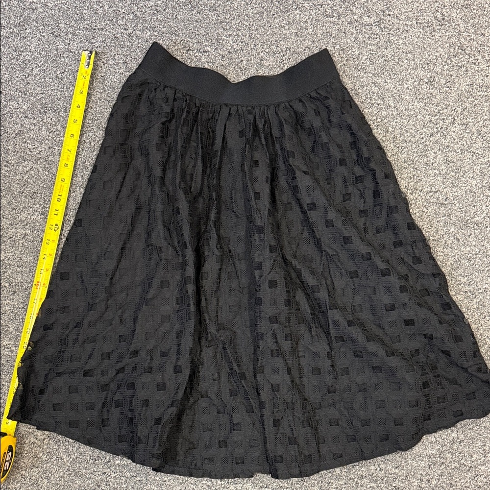 BCBGeneration Black Textured Circle Skirt